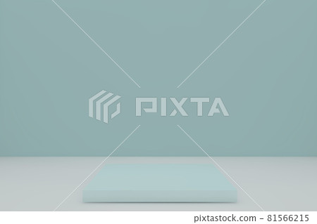 Square pedestal_floor and wall space_background_3DCG 81566215