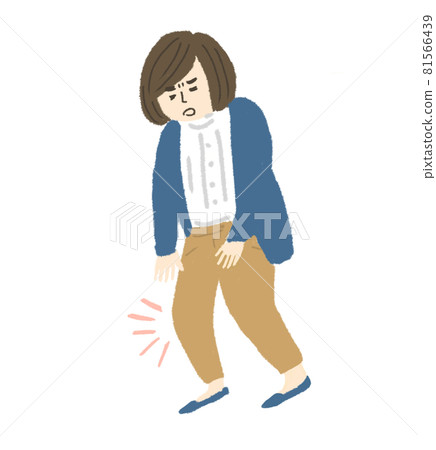 一個腿酸，膝蓋酸痛的女人 81566439