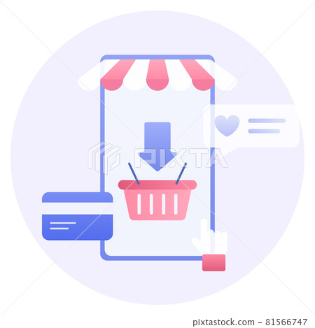 Shopping Illustration - Mobile Shopping Mall 81566747