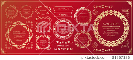 優雅的框架設計。仿古裝飾設計。奢華設計材質 81567326