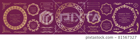 優雅的框架設計。仿古裝飾設計。奢華設計材質 81567327