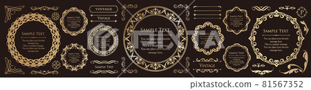 優雅的框架設計。仿古裝飾設計。奢華設計材質 81567352