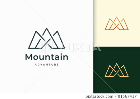 Mountain logo for hiking or climbing represent adventure or survival 81567417
