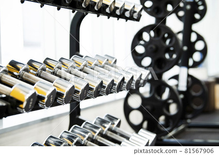 Sports gym dumbbell image 81567906