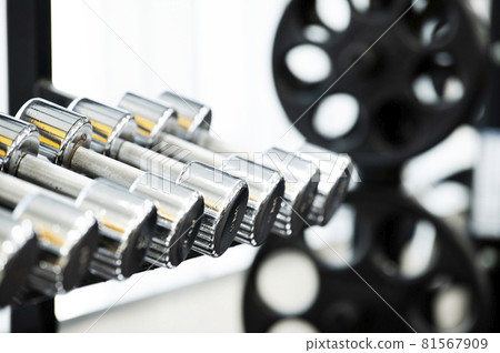 Sports gym dumbbell image 81567909