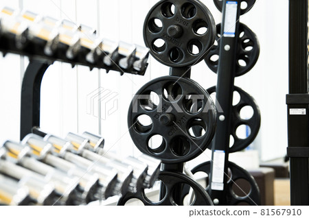 Sports gym dumbbell image 81567910