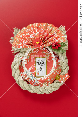 新年裝飾形像素材紅色背景 新年裝飾形像素材紅色背景 81568757