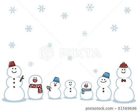 可愛的雪人壁紙背景 81569686