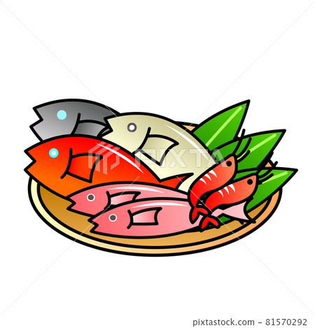 Assorted seafood illustration Assorted seafood illustration 81570292
