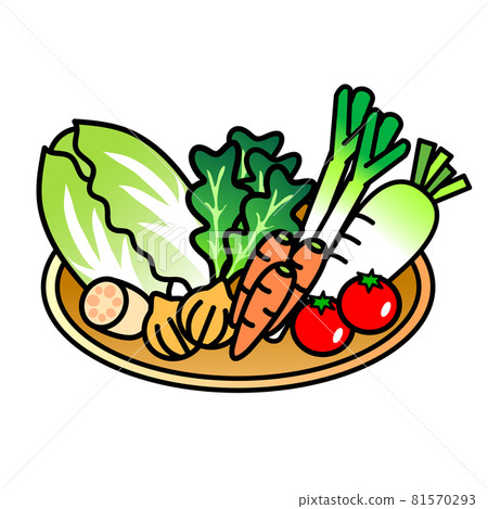Assorted vegetables illustration Assorted vegetables illustration 81570293