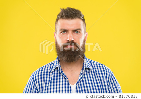 Bearded and serious. Beard fashion and barber concept. Bearded and serious. Beard fashion and barber concept. 81570815