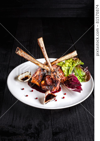 Gourmet Main Entree Course Grilled rack of lamb Gourmet Main Entree Course Grilled rack of lamb 81570874