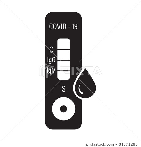 rapid antigen self test (RST) icon vector rapid antigen detection test (RADT) symbol Coronavirus, COVID-19 antibody test sign healthcare and medical concept for graphic design, logo, web site 81571283