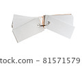 Blank ring memo on white background 81571579