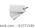 Blank ring memo on white background 81571580