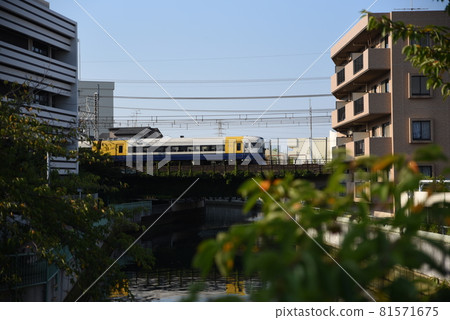 火車穿過橋 81571675