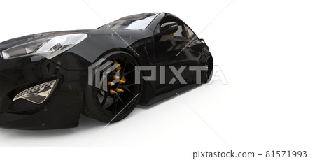Black small sports car coupe. 3d rendering. Black small sports car coupe. 3d rendering. 81571993