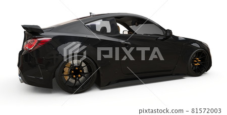 Black small sports car coupe. 3d rendering. Black small sports car coupe. 3d rendering. 81572003
