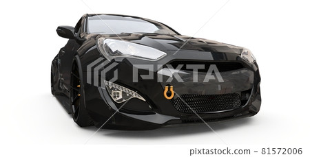 Black small sports car coupe. 3d rendering. Black small sports car coupe. 3d rendering. 81572006