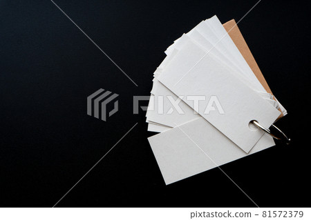Blank ring memo on black background Blank ring memo on black background 81572379