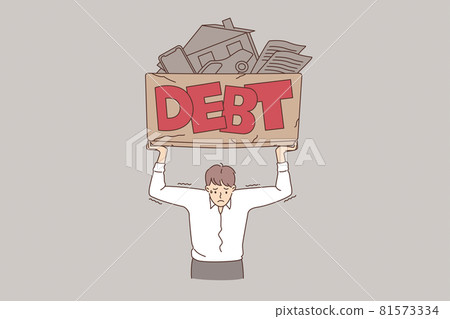 Financial crisis and debt concept. Financial crisis and debt concept. 81573334