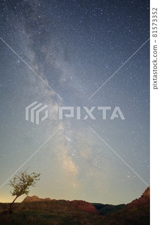 Landscape With Milky Way Galaxy in Macin Mountains Landscape With Milky Way Galaxy in Macin Mountains 81573352