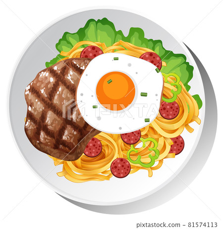 Healthy breakfast dish isolated Healthy breakfast dish isolated 81574113
