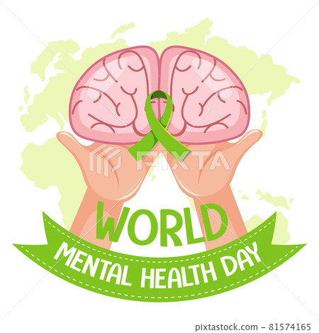 World Mental Health Day banner or logo isolated on white background World Mental Health Day banner or logo isolated on white background 81574165