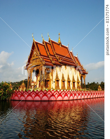 Wat Plai Laem temple building on Sami island in Thailand 81575774