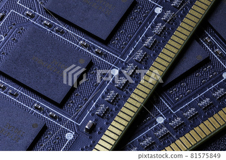 black pc memory universal dark cloesup background with selective focus 81575849