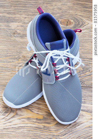 summer shoes on wood 81575958