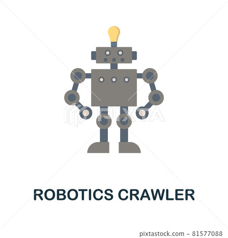 Robotics Crawler flat icon. Colored sign from robotics engineering collection. Creative Robotics Crawler icon illustration for web design, infographics and more Robotics Crawler flat icon. Colored sign from robotics engineering collection. Creative Robotics Crawler icon illustration for web design, infographics and more 81577088