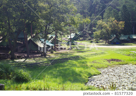 Outdoor training center in Asakita Ward, Hiroshima City Children's village tent view 81577320