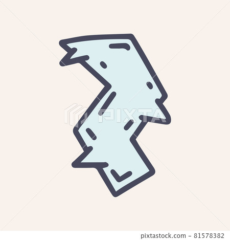 speech bubble color vector doodle simple icon - Stock Illustration ...