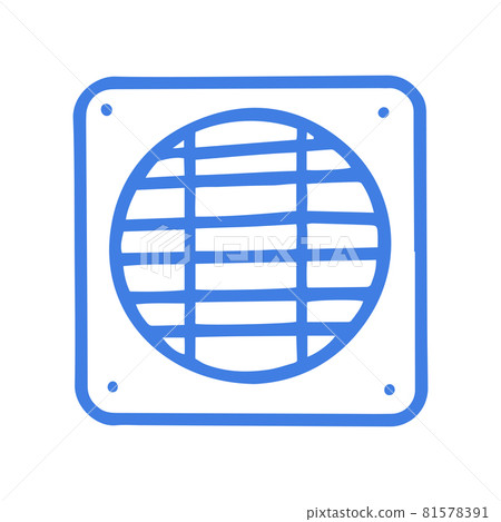 Ventilation grill line vector doodle simple icon Ventilation grill line vector doodle simple icon 81578391