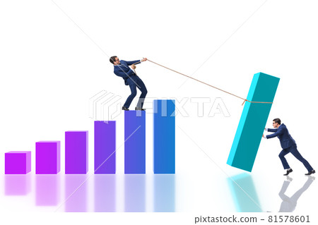 Economic growth concept with business people 81578601