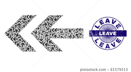 Arrow Left Recursion Composition of Arrow Left Items and Grunge Leave Round Guilloche Seal Stamp Arrow Left Recursion Composition of Arrow Left Items and Grunge Leave Round Guilloche Seal Stamp 81579313