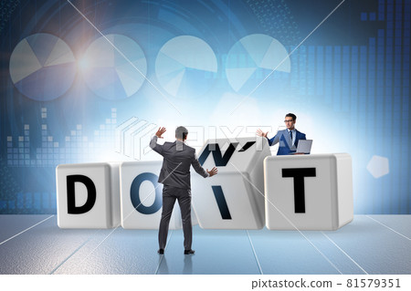 Determination concept with rotating cubes Determination concept with rotating cubes 81579351