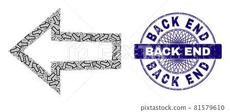 Arrow Left Fractal Mosaic of Arrow Left Icons... - Stock Illustration ...