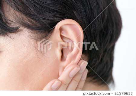 Senior female ears Senior female ears 81579635