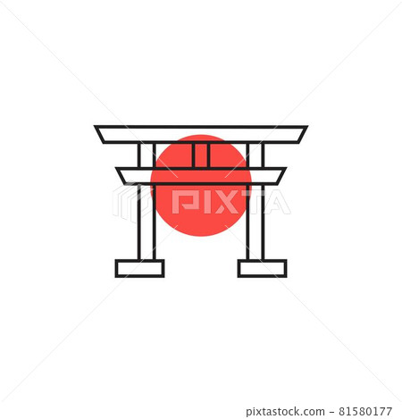 Gate Japan Vector icon design illustration Gate Japan Vector icon design illustration 81580177