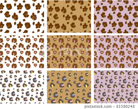 Illustration collection of cute leopard print Illustration collection of cute leopard print 81580248