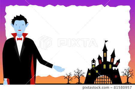 萬聖節吸血鬼和城堡留言卡 81580957