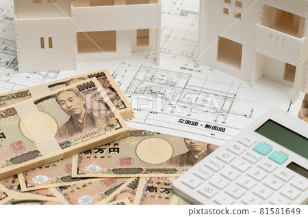 Image of real estate, mortgages, money Image of real estate, mortgages, money 81581649