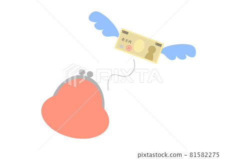 Vector illustration of bills flying 81582275