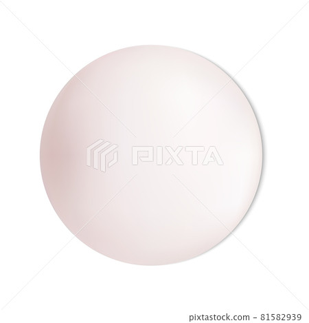 Soap bar isolated, solid piece. Pink circle shape bar 81582939