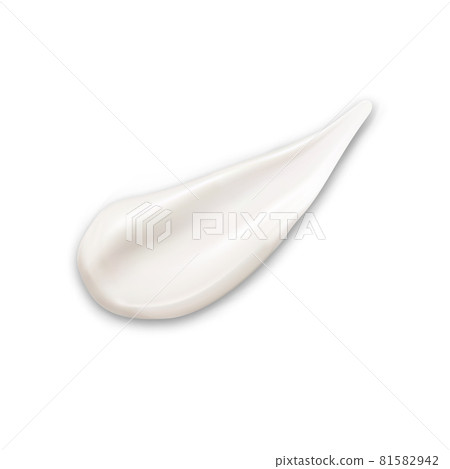 Vector cream texture, cosmetic smear swatch, white gel Vector cream texture, cosmetic smear swatch, white gel 81582942