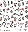 New Year's material seamless pattern of lucky charm 81583896