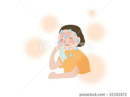 一個女人出汗 81583972