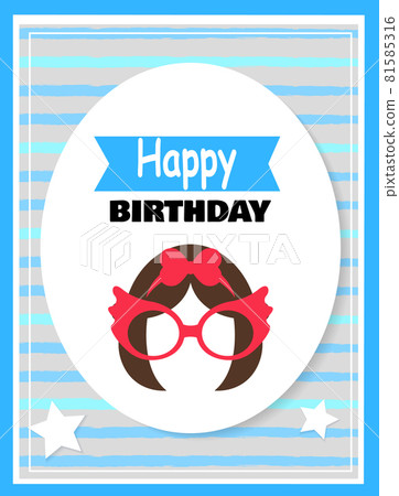 Colorful Happy Birthday Card Vector Illustration Colorful Happy Birthday Card Vector Illustration 81585316